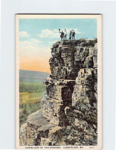 Postcard Lovers Leap In The Narrows, Cumberland, Maryland