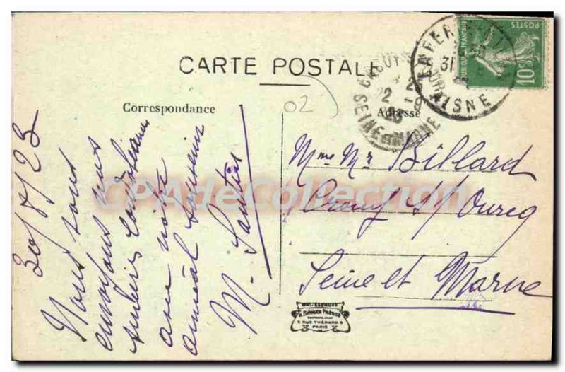 Old Postcard La Ferte Milon Path Ruins