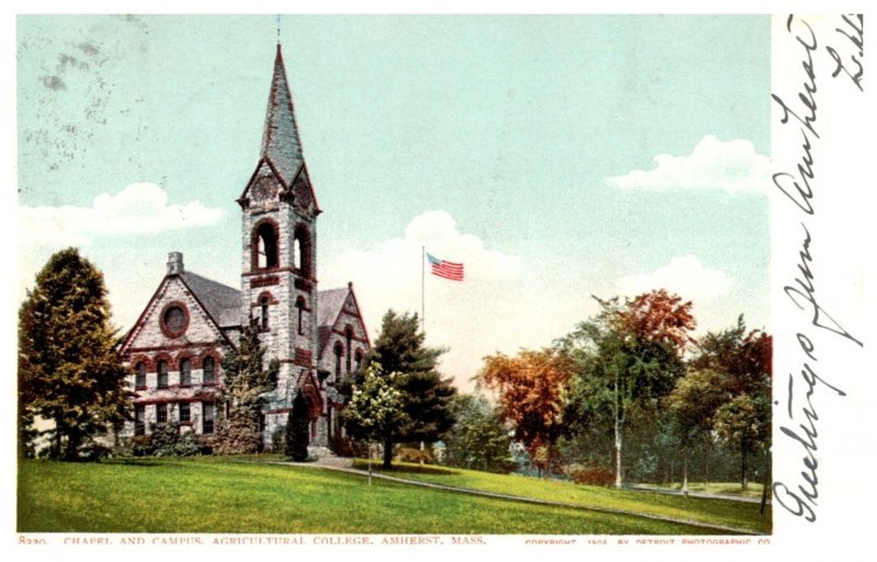 Massachusetts Amherst , Agricultural College , Chapel and Campus