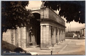 Verona - Porta Patio Italy Building Real Photo RPPC Postcard