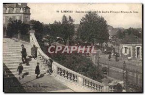 Old Postcard Limoges Monumental Staircase of the Garden & # 39Orsay and fairg...