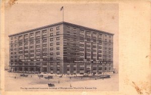 c.'09, Reinforced Cement Building of Montgomery Ward,Kansas City MO,Old Postcard