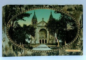 Winnipeg Manitoba Canada St Boniface Cathedral Vintage Postcard 