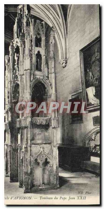 Old Postcard Cathedral of Avignon Pope John XXII Tomb