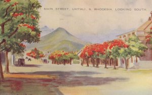 South Main Street Umtali Rhodesia Rare Painting African Postcard