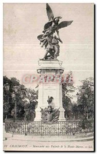 Old Postcard Chaumont Monument to the Children of the Haute Marne