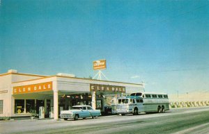 Glendale Nevada Chevron Gas Station Greyhound Bus Vintage Postcard AA19097 