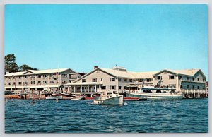 Boothbay Harbor Maine ME Boating Water Sports Adventure Building Postcard