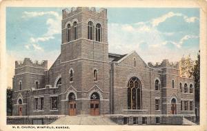Winfield KS United Methodist Episcopal Church~Double Entry Corner Tower 1913