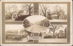 STARBECK NORTH YORKSHIRE Golf House Churches Antique RPPC Real Photo PC