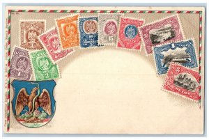 Mexico Postcard Stamp Zieher Embossed c1905 Unposted Antique