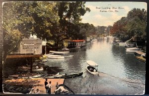 Vintage Postcard 1907-1915 Boat Landing, Blue River, Kansas City, Missouri (MO)