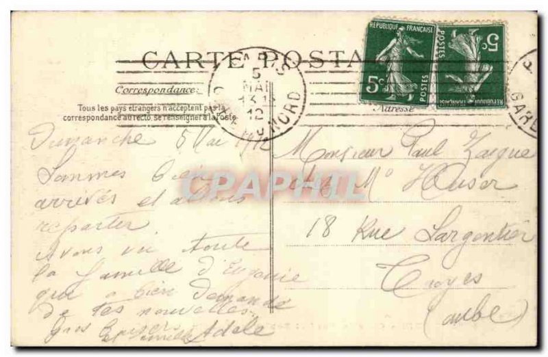 Paris Postcard The Old North Station and Boulevard Denain