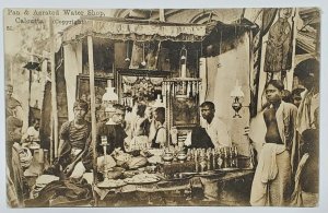 India Pan & Aerated Water Shop Calcutta Vintage Postcard T14