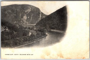 VINTAGE POSTCARD VIEW OF WINONA CLIFF AT THE DELAWARE WATER GAP P.A. MAILED 1906