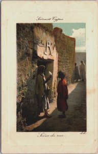 Algeria Scenes et Types Scene De Rue Vintage Postcard C182