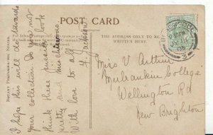 Genealogy Postcard - Arthur - College, Wellington Road, New Brighton - Ref 4816A