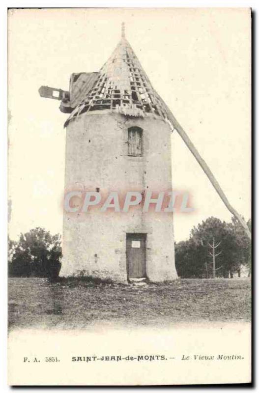 Postcard Old Windmill Saint Jean de Monts The old mill