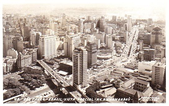 Brazil - Sao Paulo  Aerial Photo of City Center 1964