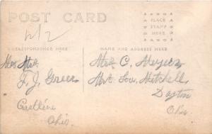 F2/ Crestline Ohio RPPC Postcard c1910 People in Backyard Home