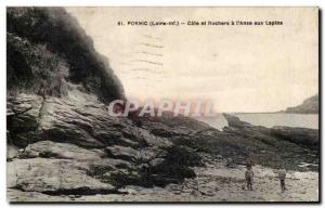 Pornic Old Postcard Coast and rocks in the & # 39anse rabbits