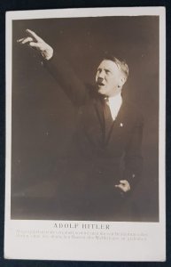 GERMAN THIRD 3RD REICH ORIGINAL POSTCARD HITLER IN SPEECH POSR HOFFMANN STUDIOS