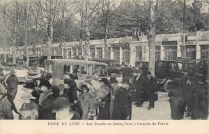 Lot of 4 vintage postcards automobiles Fair at Lyon