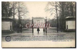 Belgie Belgium Old Postcard Tervueren main entrance of the park and former mu...