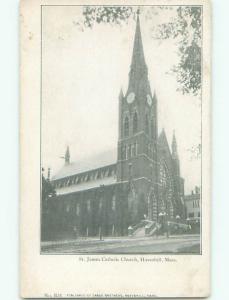 Unused Pre-1907 ST. JAMES CATHOLIC CHURCH Haverhill Massachusetts MA Q1664