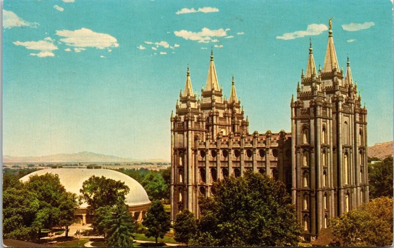 Temple Square Salt Lake City Utah UT Mormon LDS Church Postcard VTG UNP Dexter 