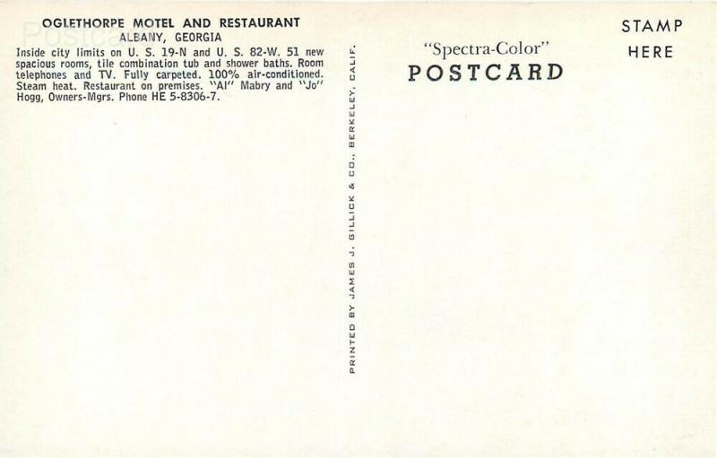 GA, Albany, Georgia, Oglethorpe Motel and Restaurant, James Gillick