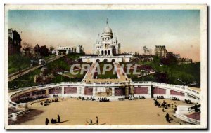 Old Postcard Paris Saint Coeur of Montmartre