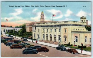 EAST ORANGE, New Jersey NJ ~ Post Office CITY HALL CIVIC CENTER c1940s Postcard