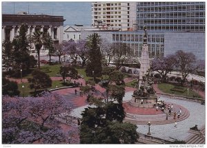 Aerial View of Rio Grande Do Sul, Port Alegre, Plaza Matriz, Brazil 1960-70s