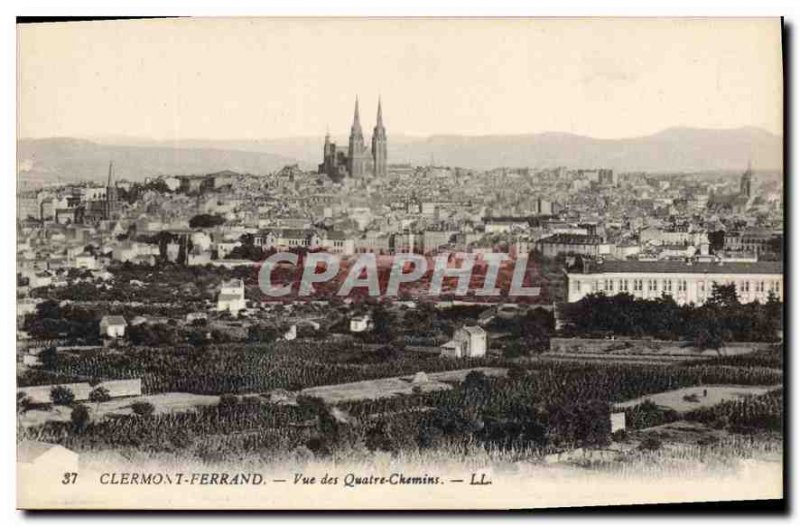 Old Postcard Clermont Ferrand View Quatre Chemins