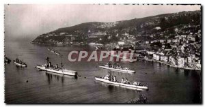 Old Postcard La Cote D & # 39Azur Villefranche sur Mer La Rade and I & # 39Es...