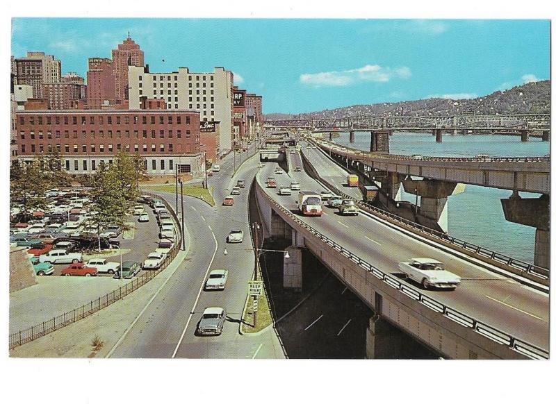Pittsburgh Pennsylvania Fort Pitt Boulevard 1960s Penn-Lincoln Parkway