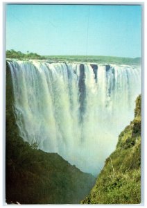 1975 Water Falls Scene Victoria Falls Rhodesia Air Mail Vintage Posted Postcard