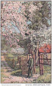 Hunter With Trees In Blossom