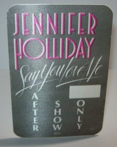 Jennifer Holliday Backstage Pass Say You Love Me Original 1985 Concert Tour Gift