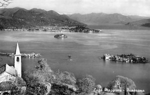 RPPC, Italy  LAGO MAGGIORE~LAKE MAGGIORE  Panorama~Bird's Eye View  Postcard