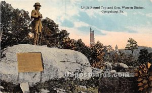 Little Round Top & Gen Warren Statue - Gettysburg, Pennsylvania