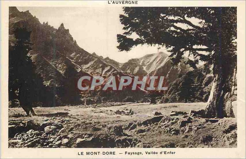 Old Postcard Le Mont Dore Landscape Hell Valley