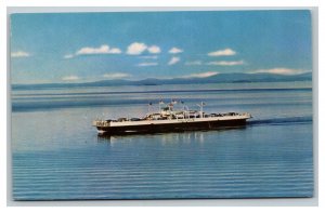 Vintage 1960's Postcard MV Valcour Ferry Burlington Vermont to Pt. Kent New York