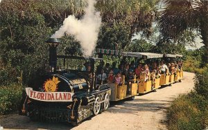 Vintage Postcard Floridaland Amusement Park Miniature Railroad Sarasota FL