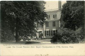 Hooper Mansion - Gen Gage's 1774 Headquarters - Danvers, MA Massachusetts UDB