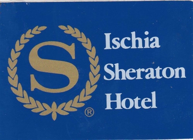 Italy Ischia Sheraton Hotel Vintage Luggage Label sk3433