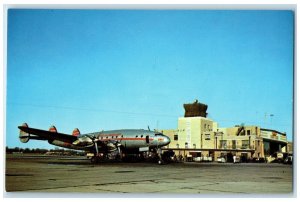 c1950's Weir Cook Airport Airline Building Tower Indianapolis Indiana Postcard