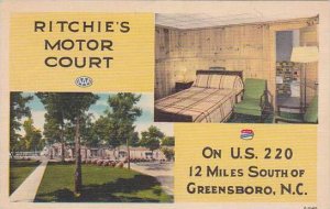North Carolina Greensboro Ritchies Motor Court Albertype