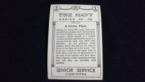 Senior Service Cigarette Card No 19 The Navy A Carley Float